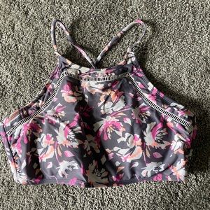 High neck bathing suit top